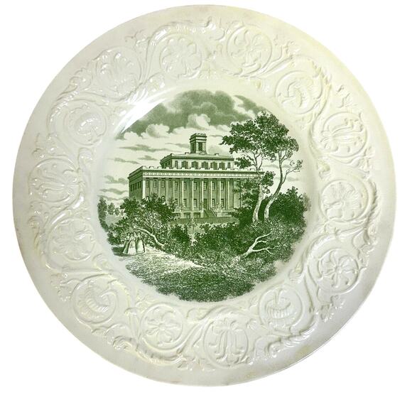 Wedgwood England Commemorative 1936 Centennial Plate Wesleyan College for Women - Picture 1 of 8